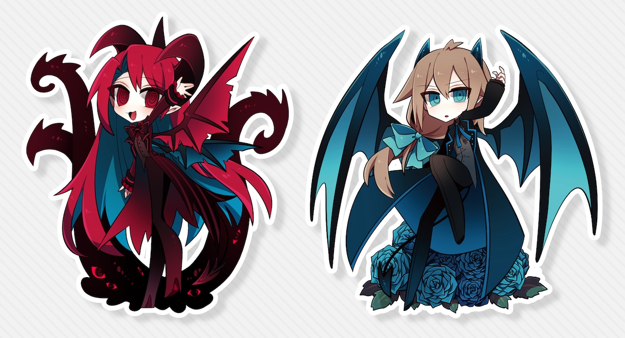デフォルメ・ちびキャライラストオーダー承ります お好きなタッチ・頭身でカスタムオーダーできます イメージ7