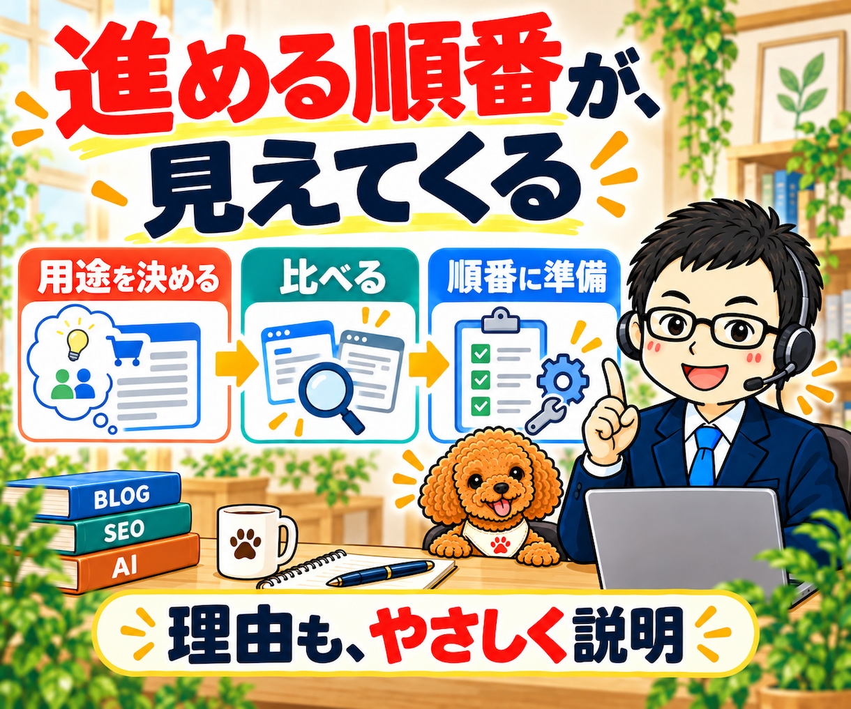 WordPress開設・サーバー選びを相談できます 独自ドメイン・初期設定を初心者にもやさしく電話で説明 イメージ3