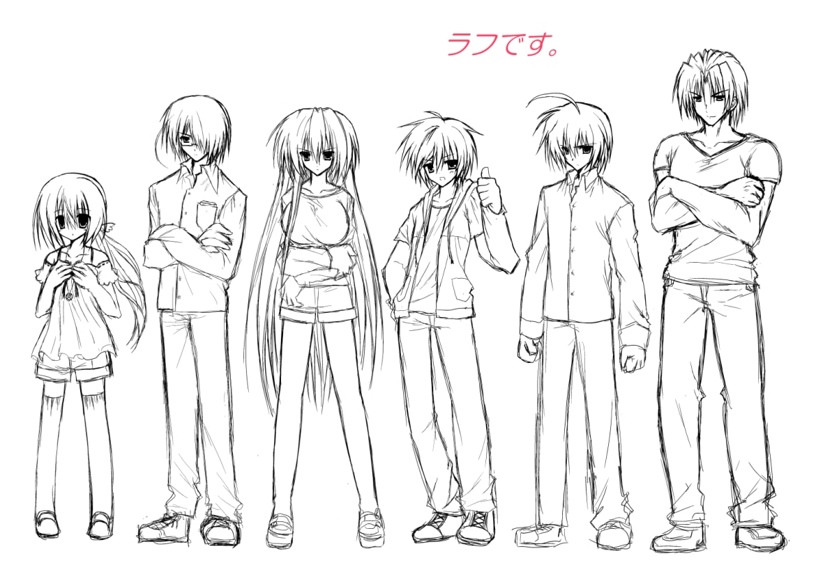 表情差分3種付き♪立ち絵描きます 萌え系の絵柄で、美少女から男キャラまで幅広く対応 イメージ4