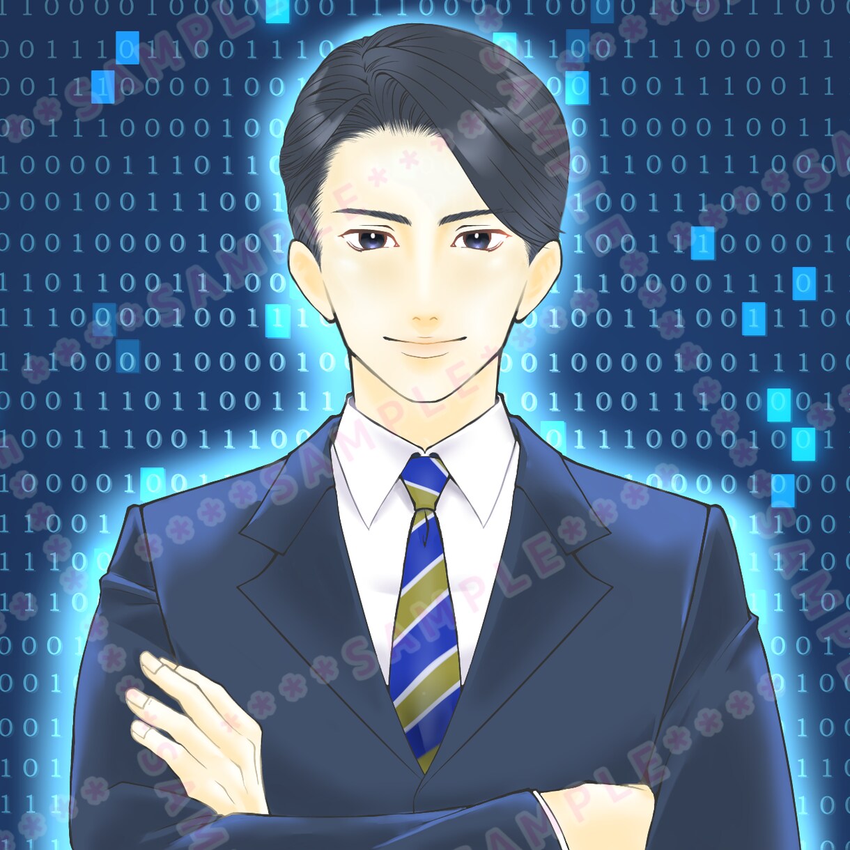 男性向け！仕事につながるシンプルなアイコン描きます 副業・ビジネスでお困りの方に/X等のSNS/名刺 イメージ9