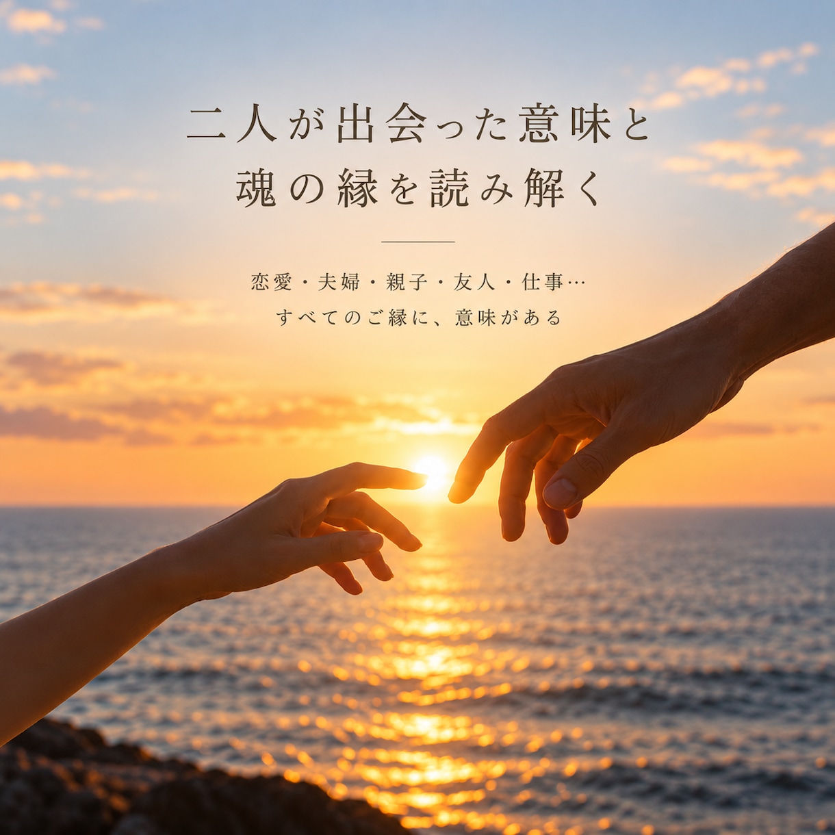 二人が出会った意味と、魂の縁を深く読み解きます 恋愛・夫婦・親子・友人・師弟。相性だけではなく、今世まで鑑定 イメージ1