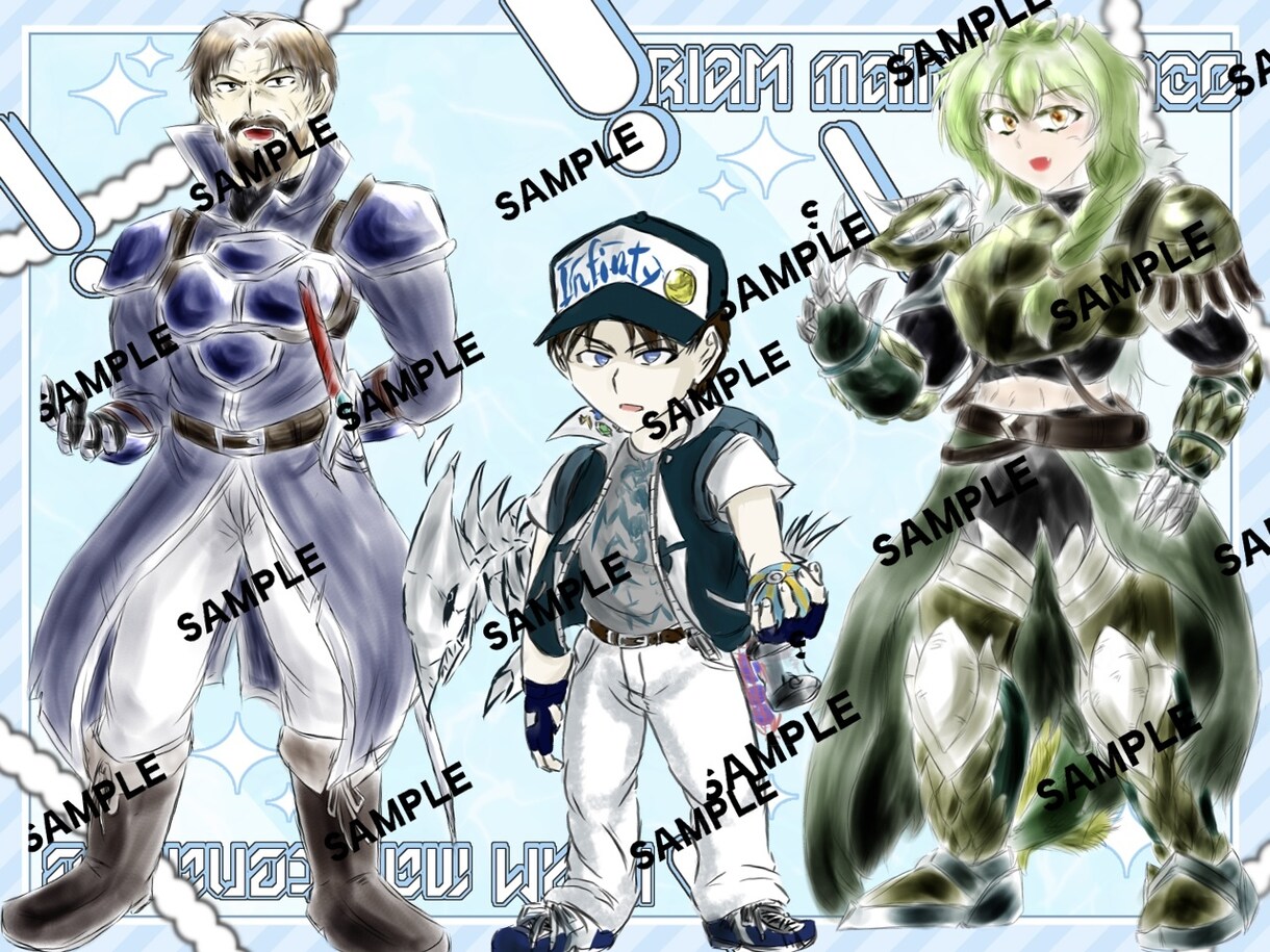 速筆可！IRIAMやTRPG立ち絵描きます ファンタジーやサイバーな立ち絵まで幅広く立ち絵制作します イメージ3
