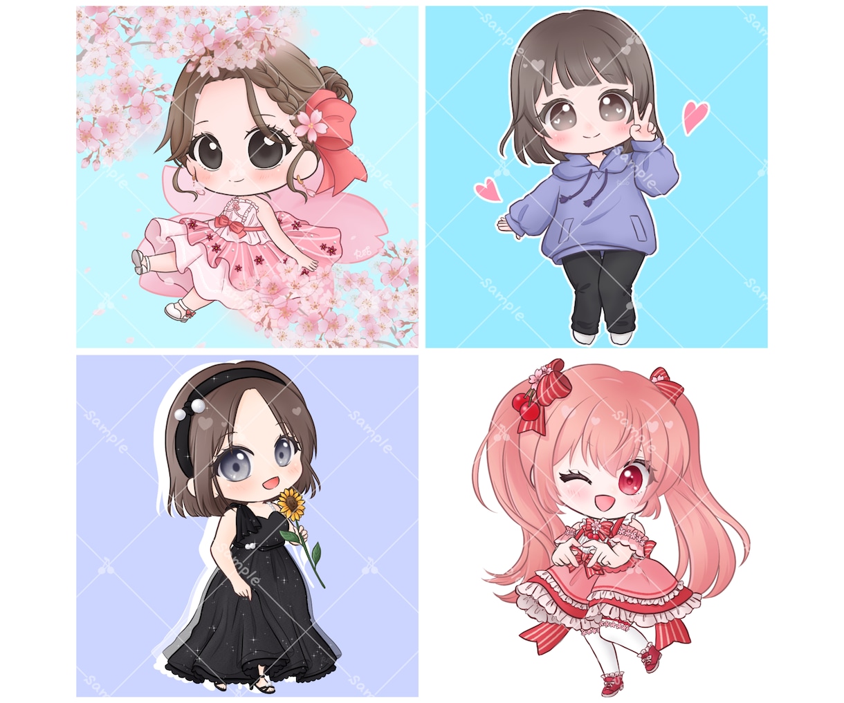 ぷにっと可愛い❁ミニキャラアイコン描きます SNSアイコンだけでなく配信やグッズにもオススメです♪ イメージ5