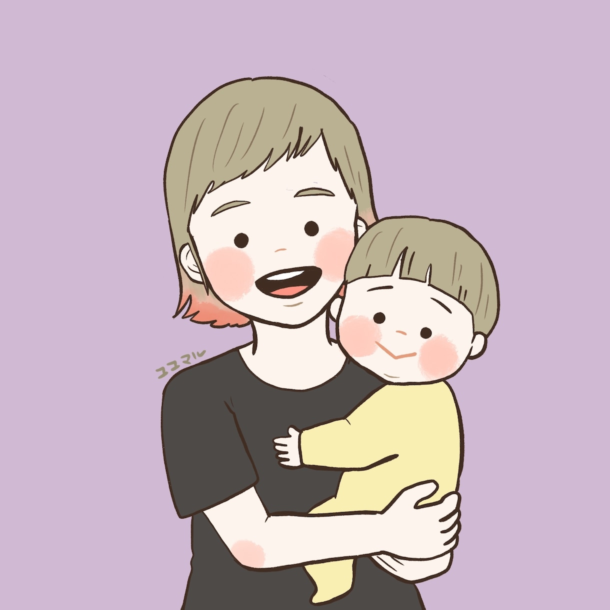 ゆるっと可愛い☆ママと赤ちゃんのアイコン描きます シンプルで使いやすい☆ブログやSNS、プレゼントにも！ イメージ10