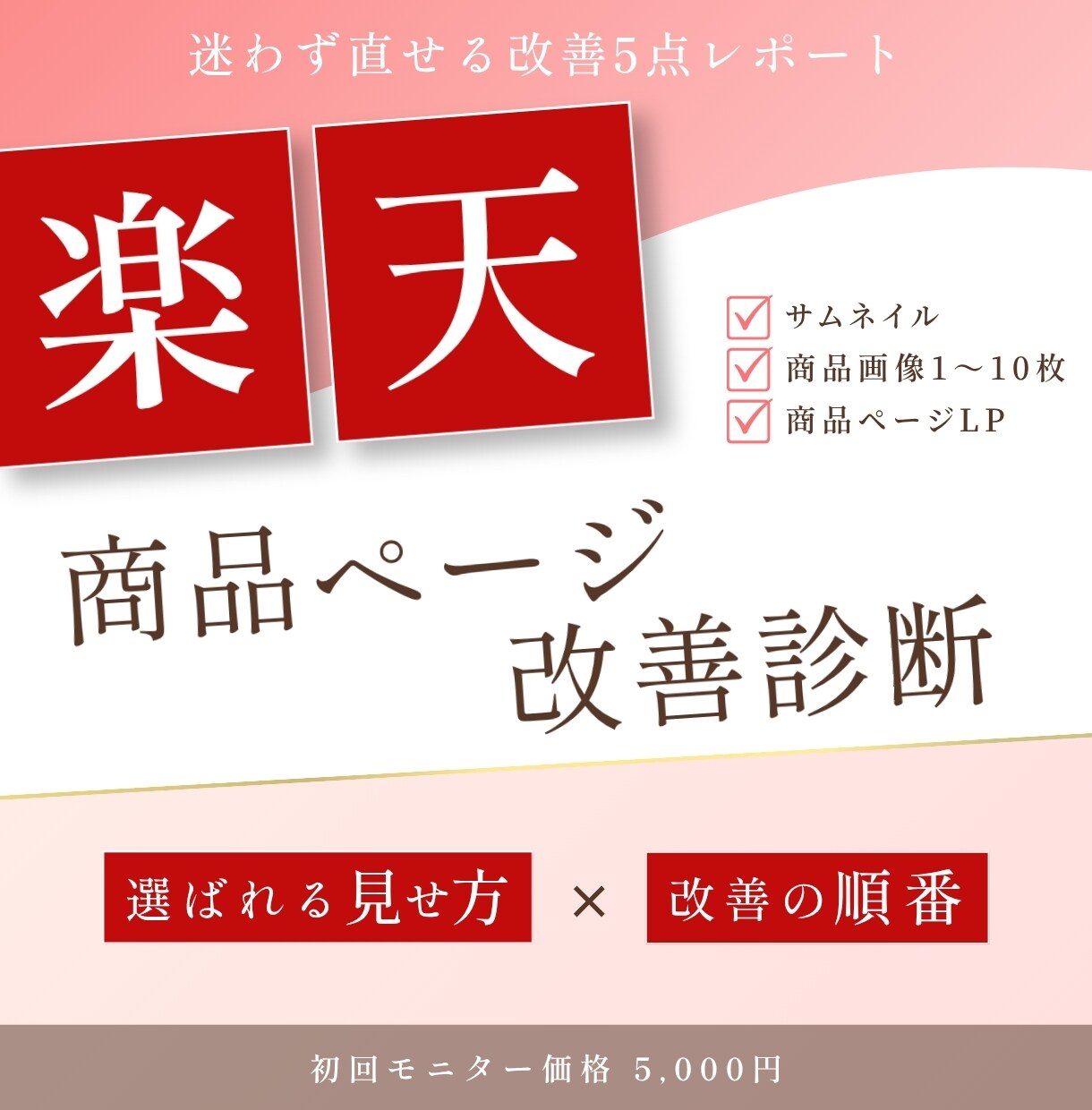 楽天の商品ページ改善点を診断しますます サムネ・画像・LPを見直し売上導線を整理 イメージ1