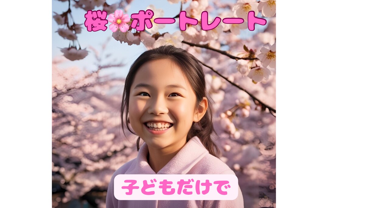 桜の時期にしか撮れない「桜ポートレート」撮ります お好きな時にお好きな場所でお好きな人と沢山撮りましょう！！ イメージ2