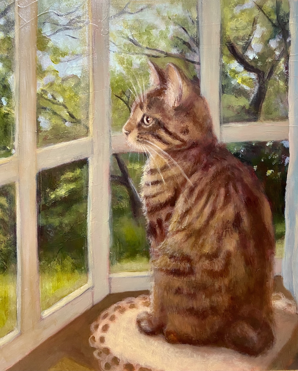 猫の肖像画、空想画などを油絵で描きます お家に愛する猫ちゃんの絵画を飾りませんか？ イメージ9