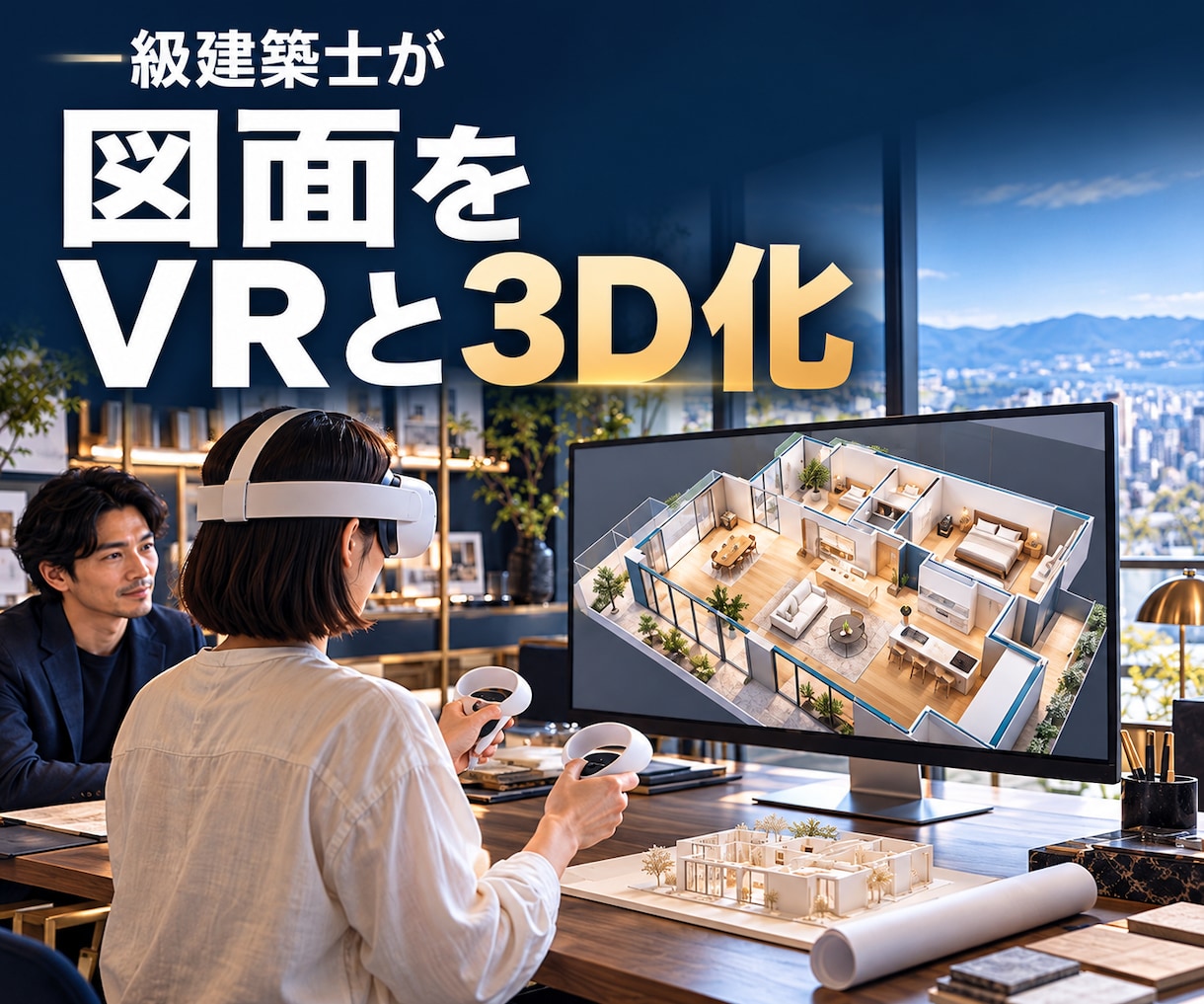 一級建築士がVRと3Dで間取りのアドバイスをします 広さ・動線・天井高を体感。コメント付き画像で迷いを整理 イメージ1