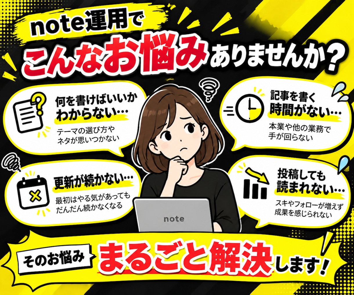 月額1.5万円でnote運用をまるごと代行します 記事4本・画像・SEO・導線設計込み！スキ・フォロー特典付き イメージ3