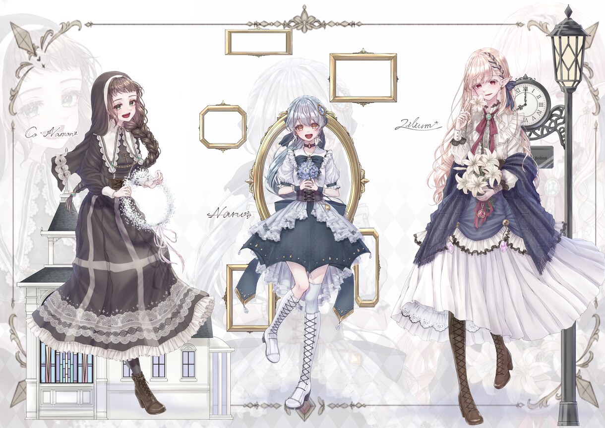 一枚絵、立ち絵の制作行います いつでも気軽にお声掛け下さい。 イメージ3