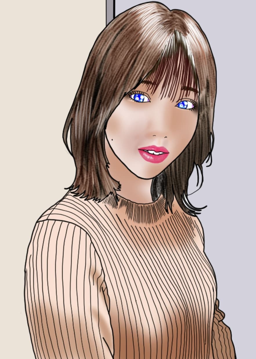 SNS、Live配信、鑑賞用の似顔絵を描きます 可憐でオシャレな似顔絵アイコンをなるべく似せて作成します イメージ6