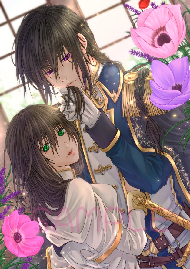 表紙、挿絵、立ち絵、サムネ画像など1枚絵描きます 創作/TL/BL小説の表紙や挿絵、サムネ画像などの1枚絵です イメージ1
