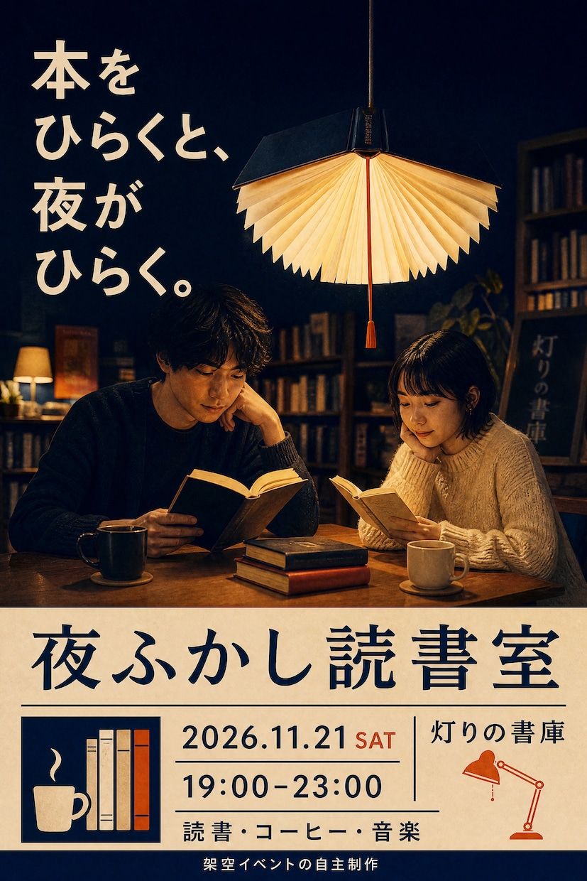 イベントの魅力が伝わるチラシを制作します マルシェ・読書会・体験会の雰囲気と開催情報を一枚に イメージ2
