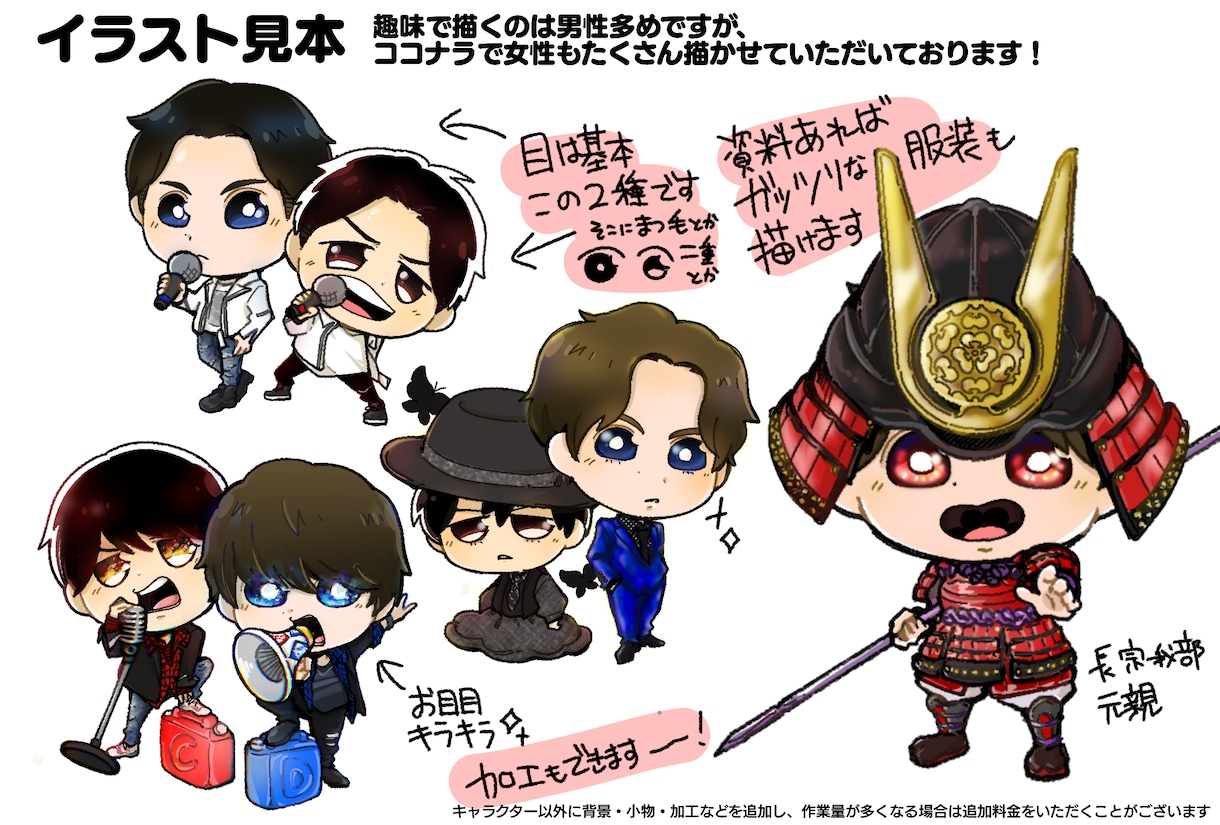 SNSアイコンに！似顔絵イラスト描きます デフォルメでかわいいキャラクターをお描きします！ イメージ2