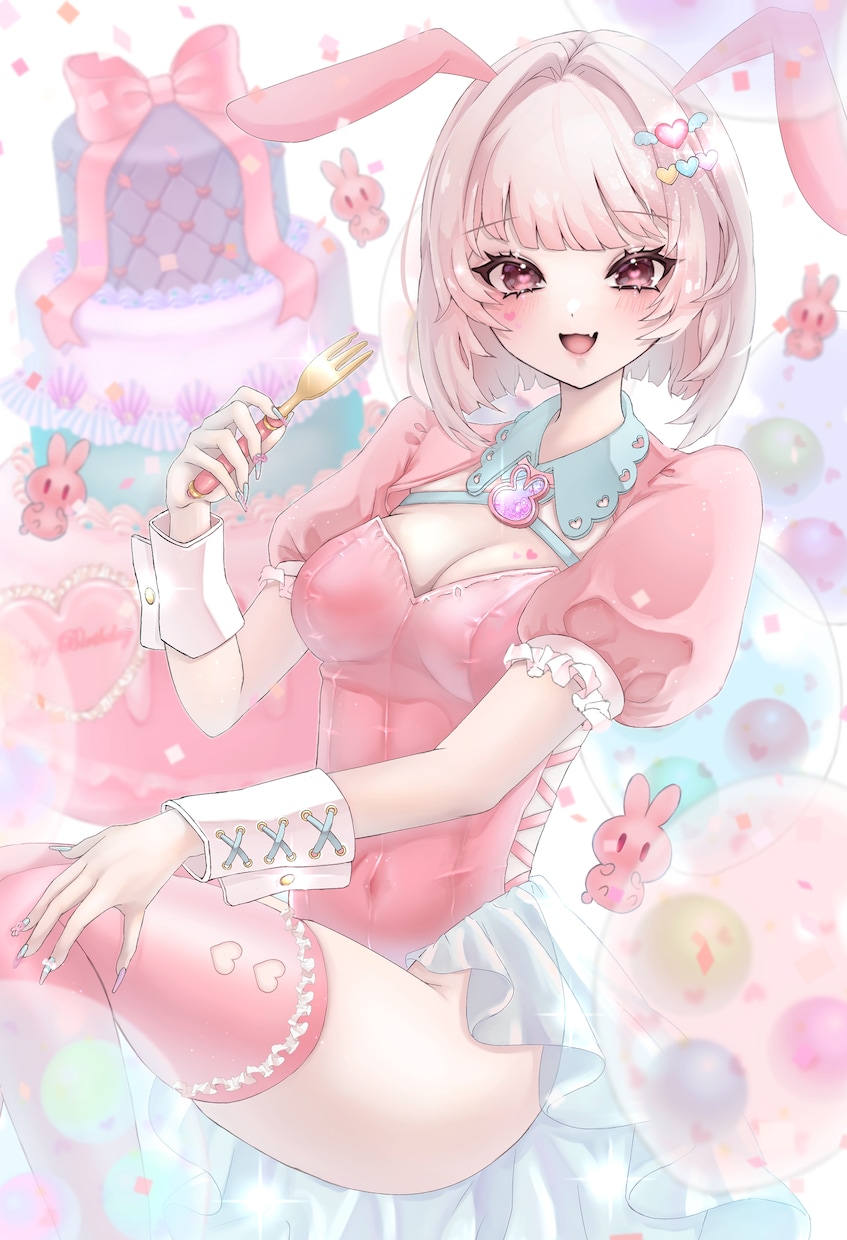 １枚絵、キャラデザ、立ち絵描きます かわいい、病み、地雷等が得意です イメージ1