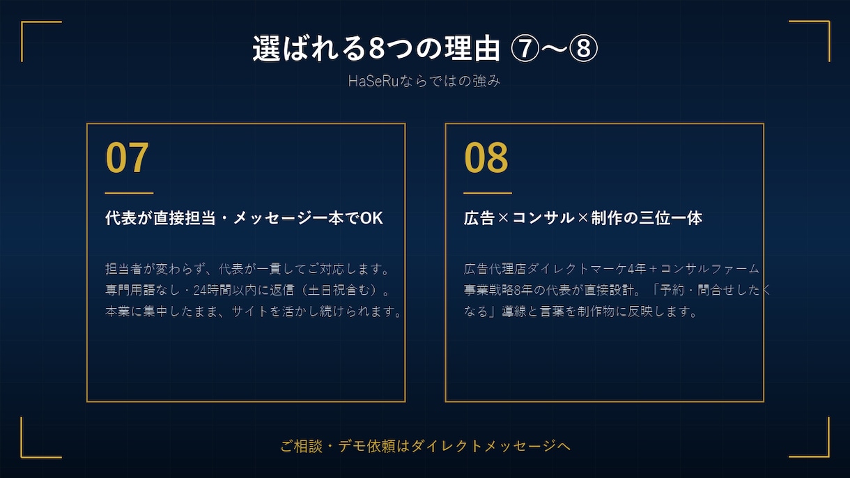 完成イメージを見てから発注できるHP制作をします 初期費用0円・最短3日。気に入らなければ断れる事前デモ無料 イメージ5