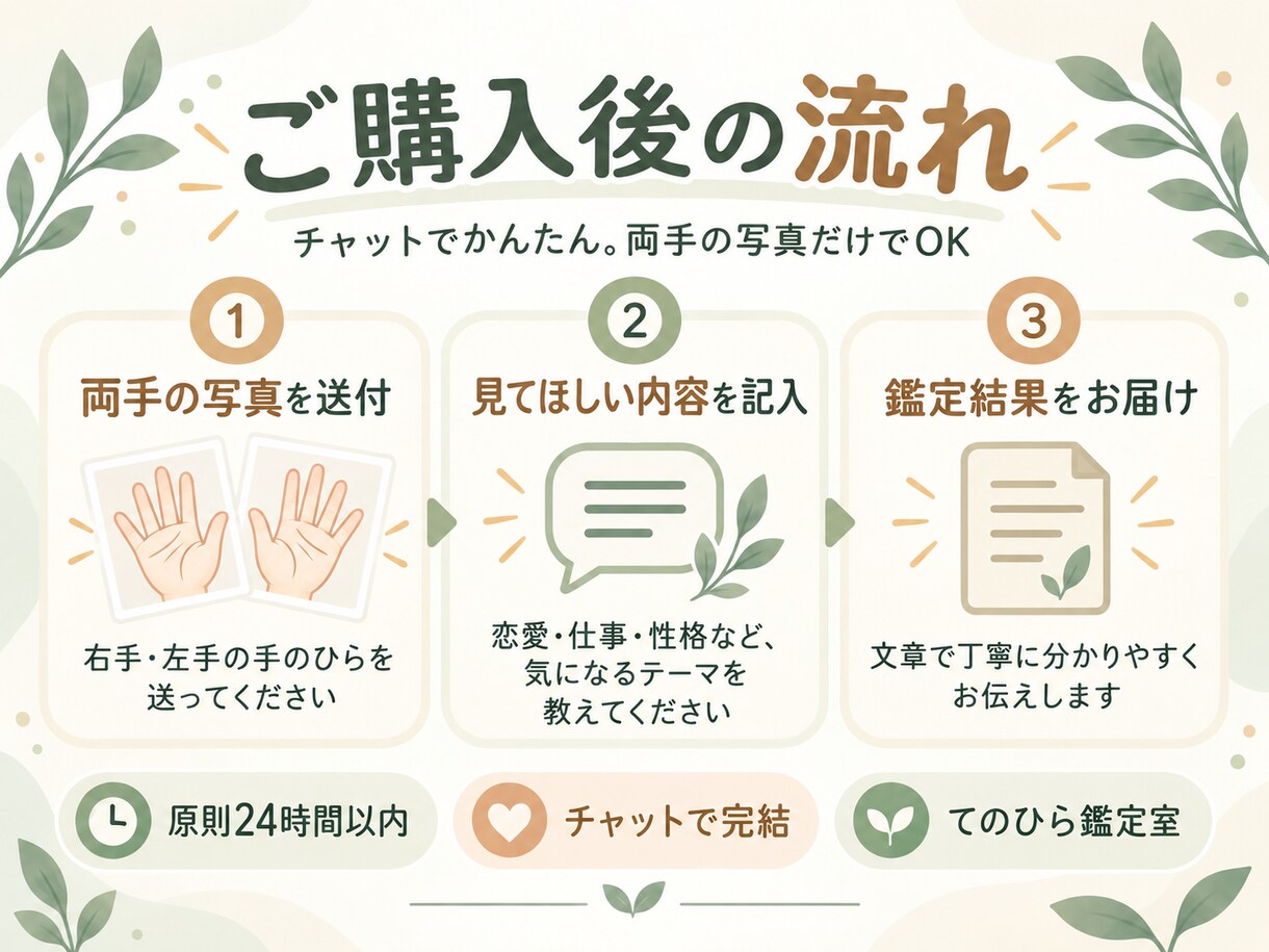 手相鑑定｜気になる1テーマを500円で読み解きます 「手相鑑定を一度試してみたい」方へ丁寧に読み解きます。 イメージ4