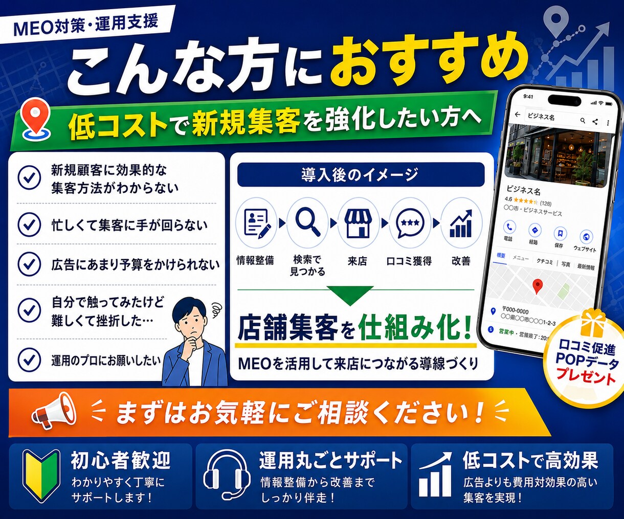 集客に強い！MEO対策・運用支援します Googleマップからの店舗集客をまるっとサポート イメージ3