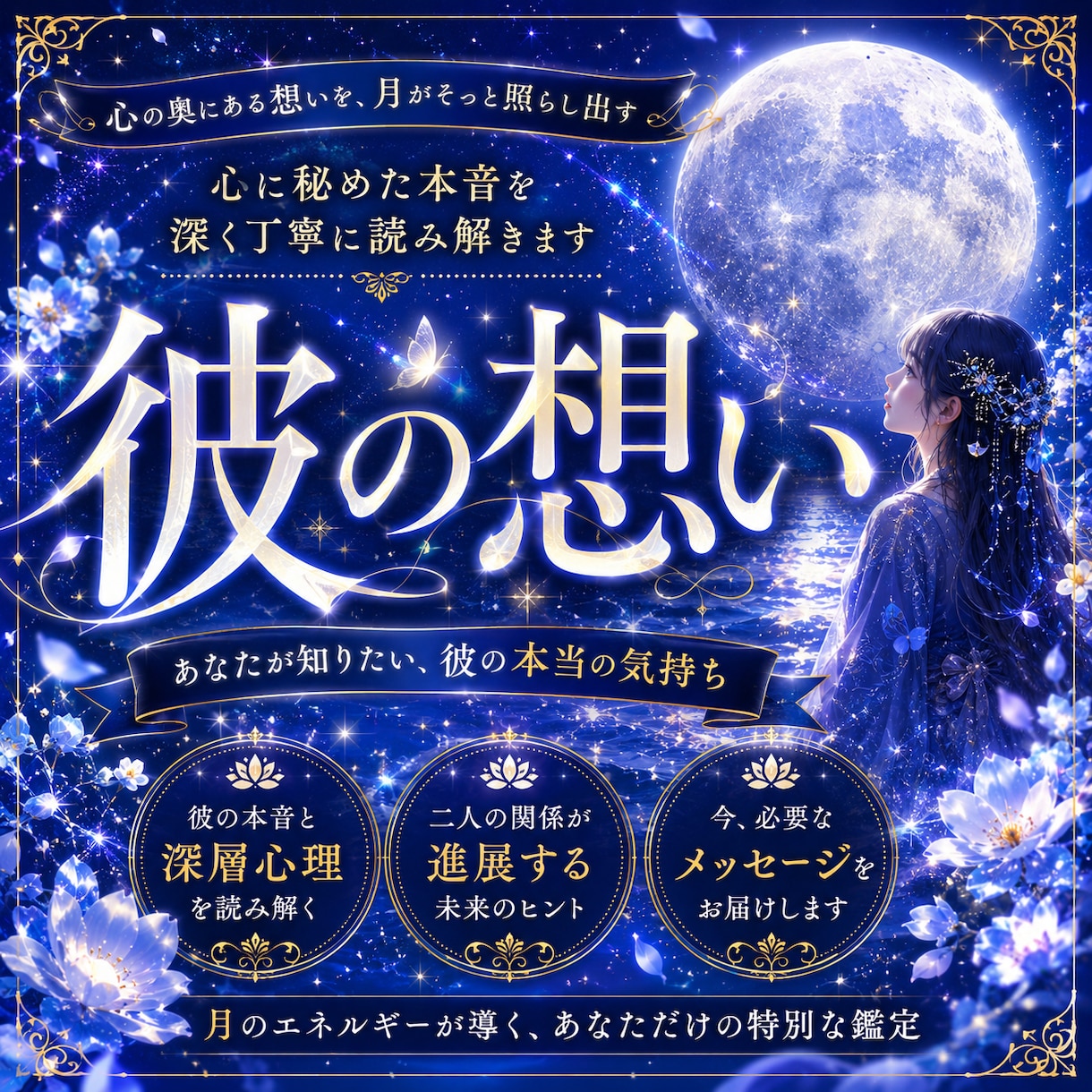 即日鑑定｜霊感霊視、潜在意識にアクセスし占います 意中の相手に狂ったように愛されたい、関係を改善したいあなたへ イメージ1