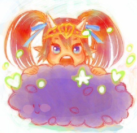 ぷちキャラ全身お描きします mayu！オリジナル ふんわりキラキラ水彩 イメージ3