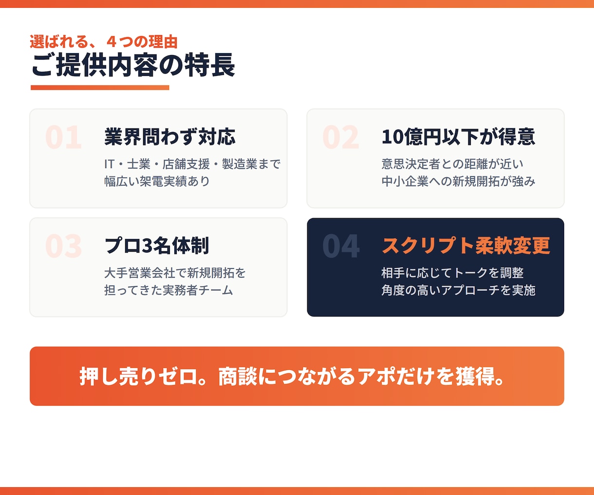 コンサル×営業／データ分析でテレアポ代行します ビジネスモデルを理解し興味を惹くスクリプトにカスタマイズ イメージ2