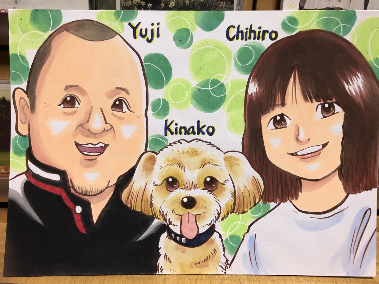 ベテラン似顔絵師が可愛くて似てる似顔絵描きます 水彩画、デジタル画、お好みのスタイルでお描き出来ます！ イメージ9