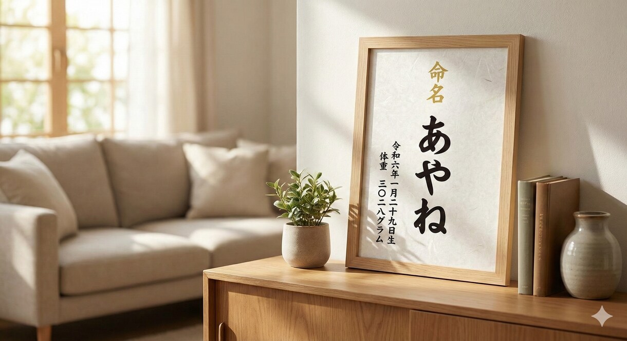 手書き命名書をオーダーメイドで作ります ご指定いただいた赤ちゃんのお名前を心を込めて制作 イメージ4