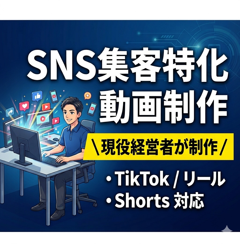実績作り　現役事業主がSNS・縦動画を制作します 忙しい経営者様へ。集客・認知拡大に繋がる動画を低価格で。 イメージ1