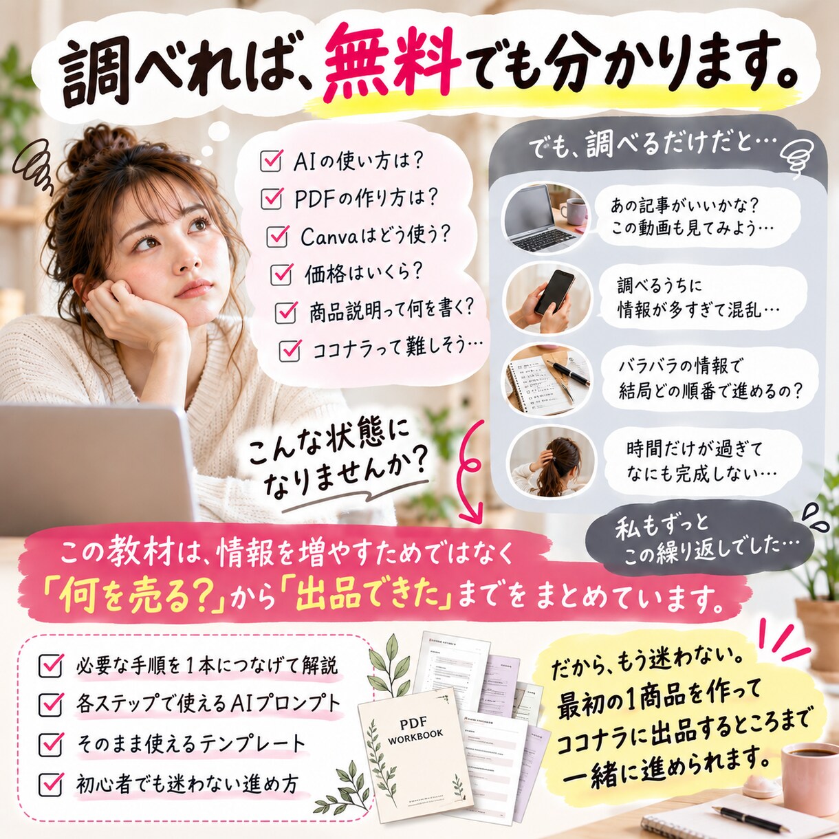 AIで初めてのPDF商品づくりを教えます 「何を売る？」から始めてココナラ出品まで1冊で イメージ4