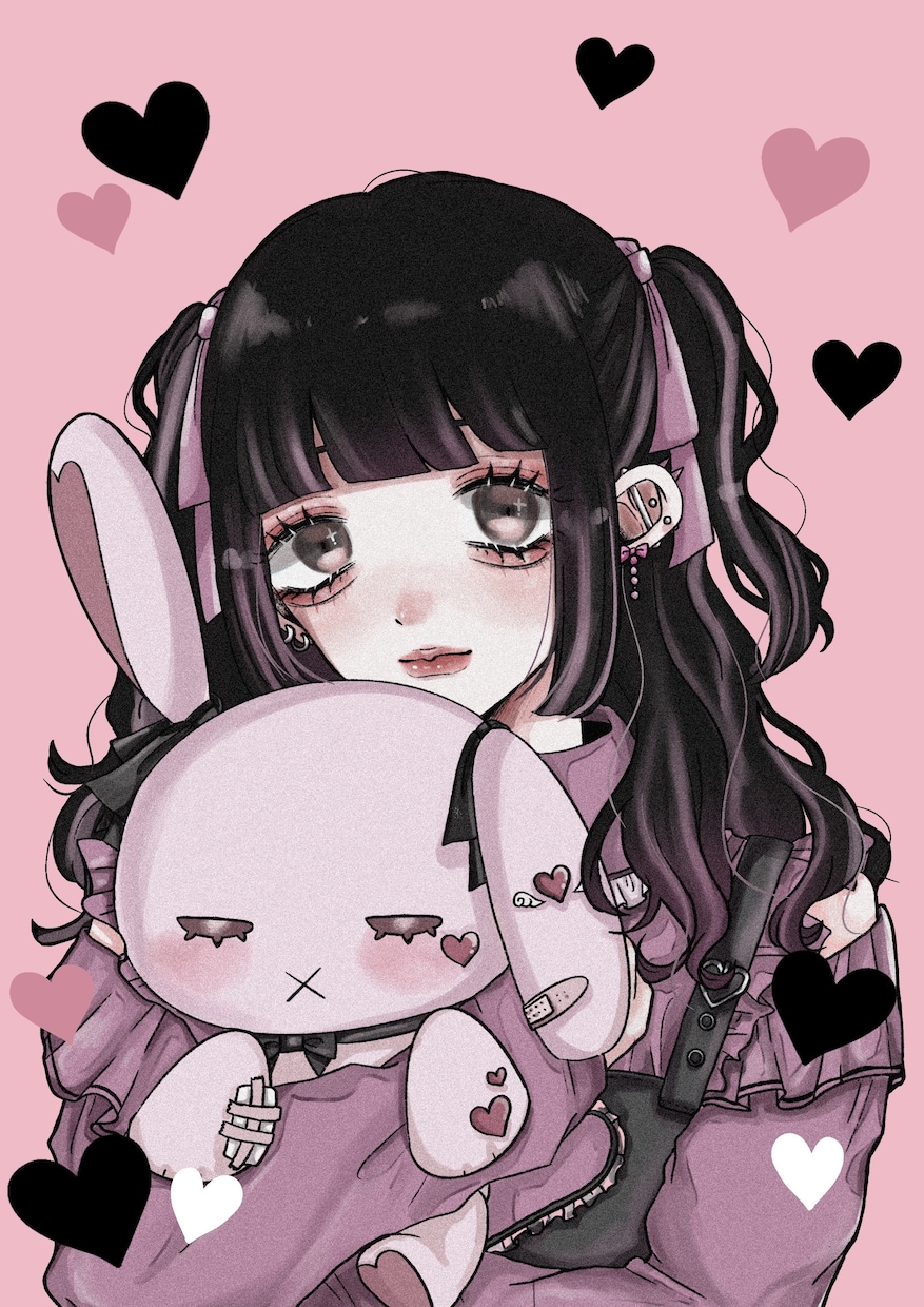 最短即日♥SNS用のイラスト作成します 地雷系などのかわいい子を描きます(^_^)♡ イメージ1