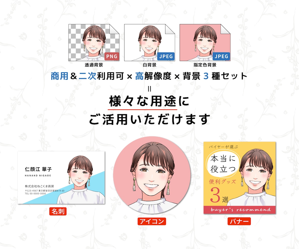 写真から漫画・アニメ調の似顔絵をお描きします 商用◎高解像度◎ラフ画無料！ビジネス／プレゼント／アイコンに イメージ3