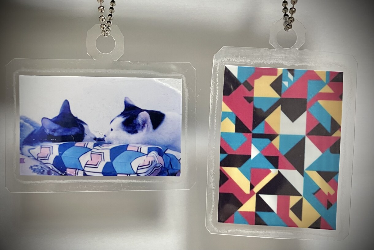 思い出の写真や好きな画像でキーホルダーを作ります 母の日に！写真そのままの風合いを大切にしたハンドメイド作品！ イメージ2