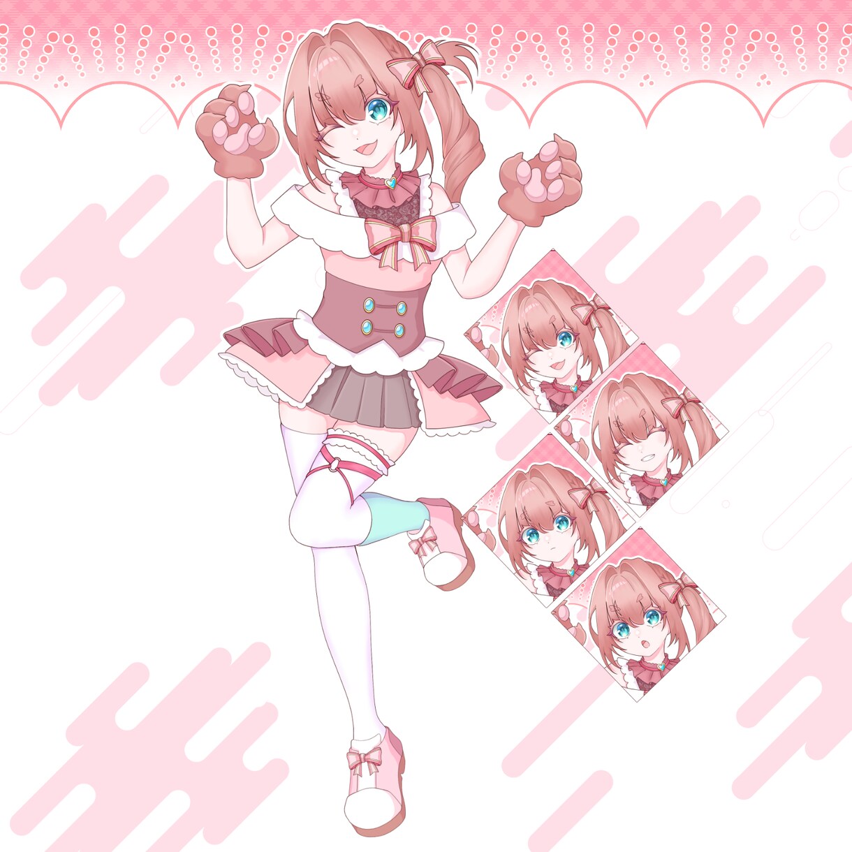 美脚で可愛い立ち絵イラストをかきます イメージにそったキャラクター立ち絵イラストが欲しい方へ イメージ2