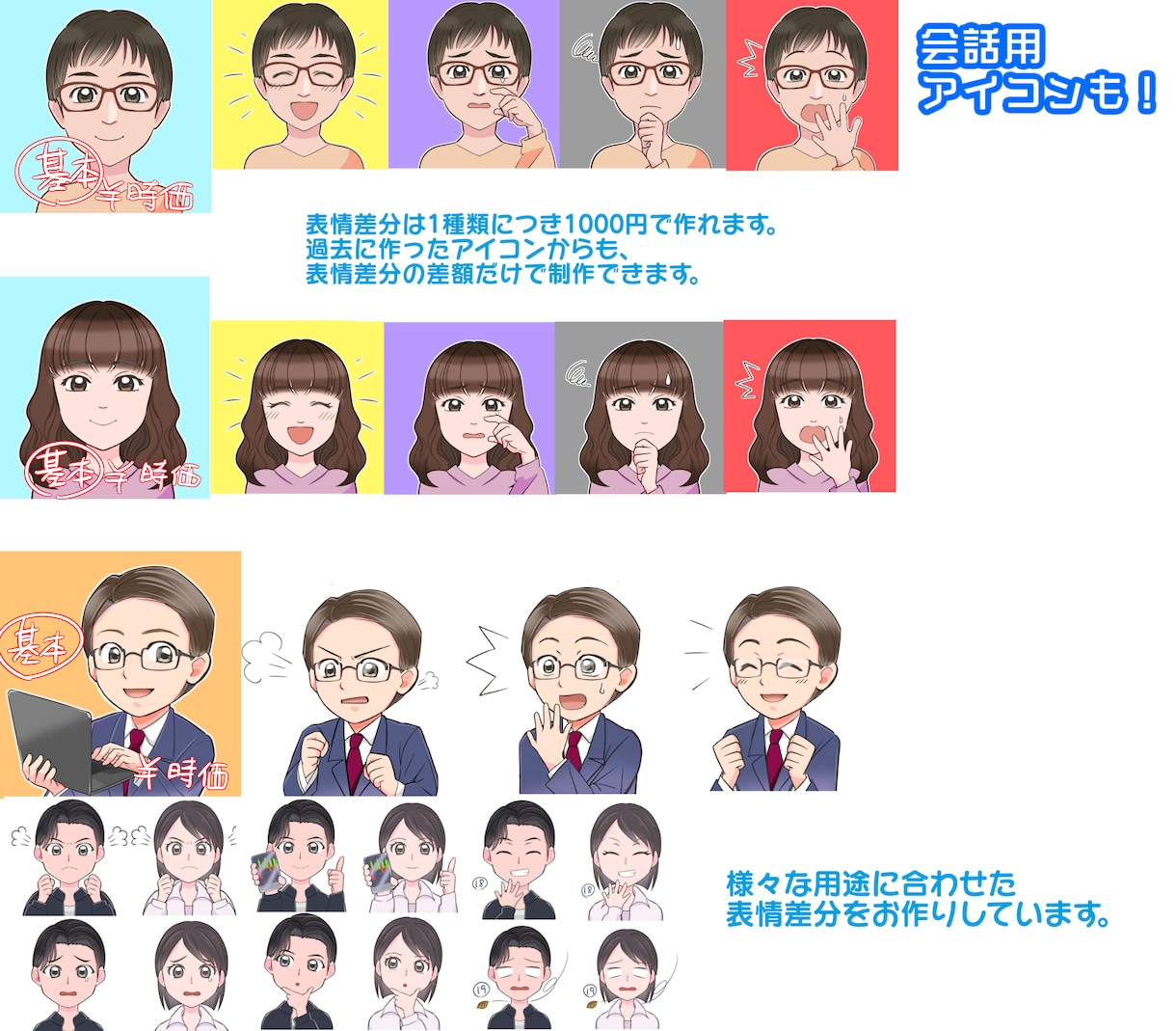 現役商業プロがイラスト、アイコン描きます 【11月末まで期間限定価格中】依頼初心者さん歓迎します⭐︎ イメージ7