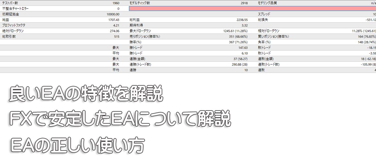 FXで安定したEAの作り方やシステムを伝授します 安定して長年使えるEAの製作方法や使い方 イメージ7
