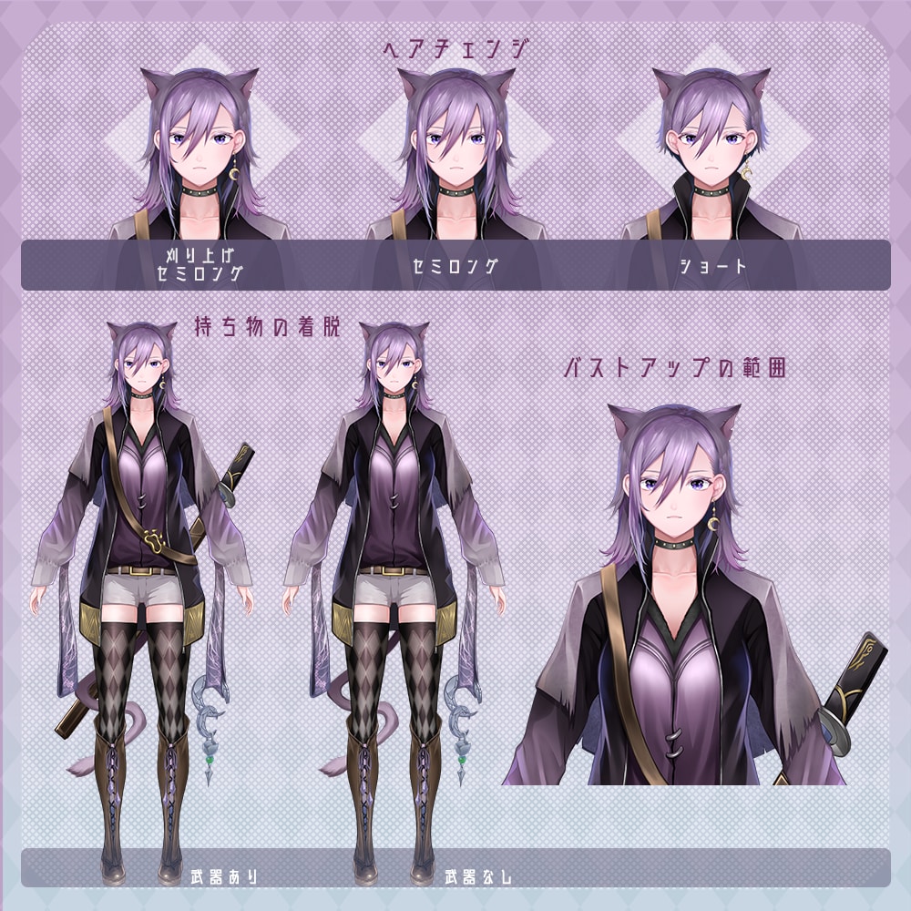 Live2D向けのパーツ分けイラストを制作します 貴方だけの個性をキャラクターに込めてみませんか？ イメージ2