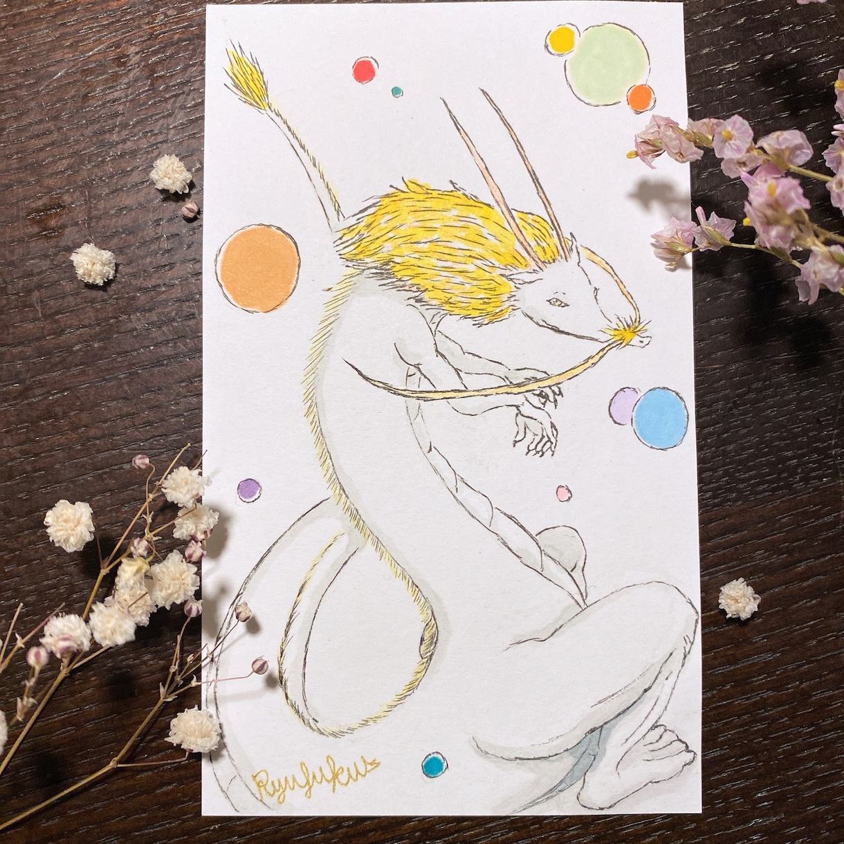あなたのドラゴン(龍)をA4サイズで描きます 鑑賞用、プレゼント、お祝い事にもオススメ！真心こめて丁寧に イメージ9