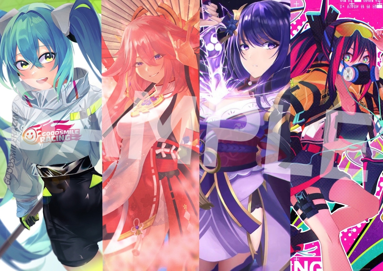 キャラクターイラスト添削(赤入れ+加筆)を致します イラスト上達に伸び悩んでいる方や色塗りが苦手な方へ イメージ1