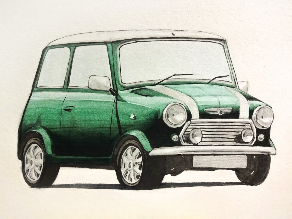 お車、バイク、マイカーイラスト描きます プレセントやSNS、多用途におすすめ！ イメージ1