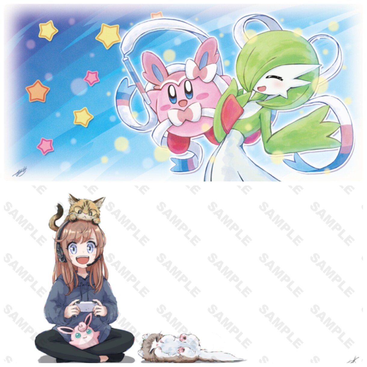 プレイマット（TCG等）用イラスト描きます 世界に一つだけのプレイマットをぜひ！ イメージ1