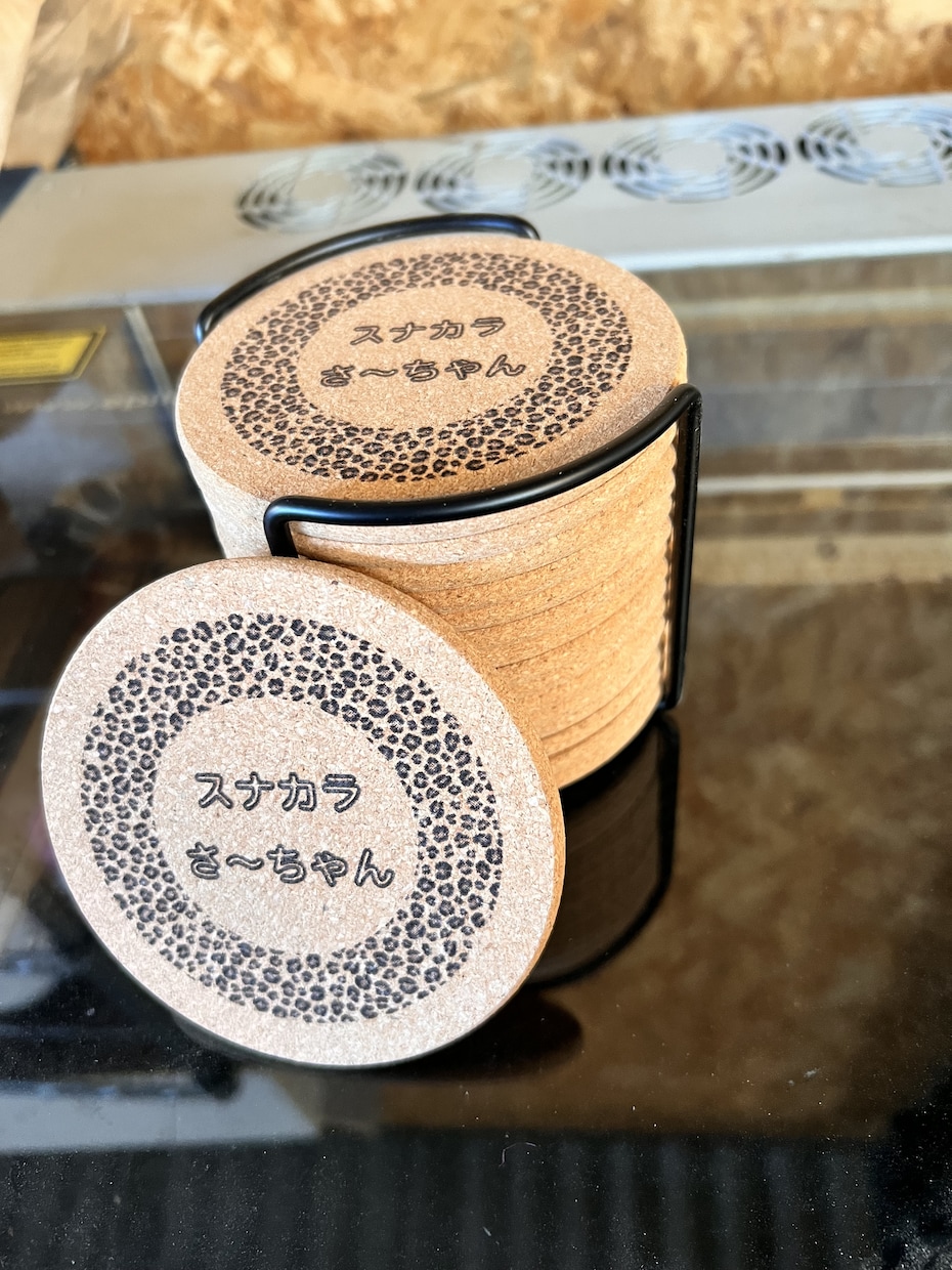 レーザー彫刻！オリジナルコルクコースター製作します 配布・販売に！ロゴ入りコースター！記念日やプレゼントにも！ イメージ2