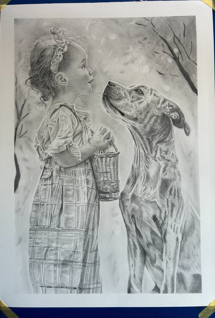 犬・猫を鉛筆画でリアルな似顔絵を描きます お気に入りの画像を絵にして飾ってみませんか‼️ イメージ1
