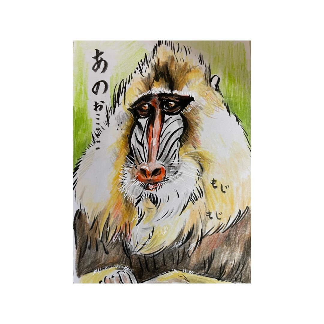 筆ペンを使って世界で一つだけのイラスト描きます 筆ペンで似顔絵、食べ物、ペットを文字と共にお描きいたします イメージ7