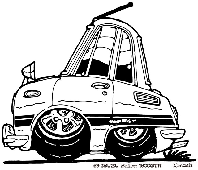 あなたの愛車を描きます 味わいのある手描きモノトーンデフォルメカーイラスト イメージ6