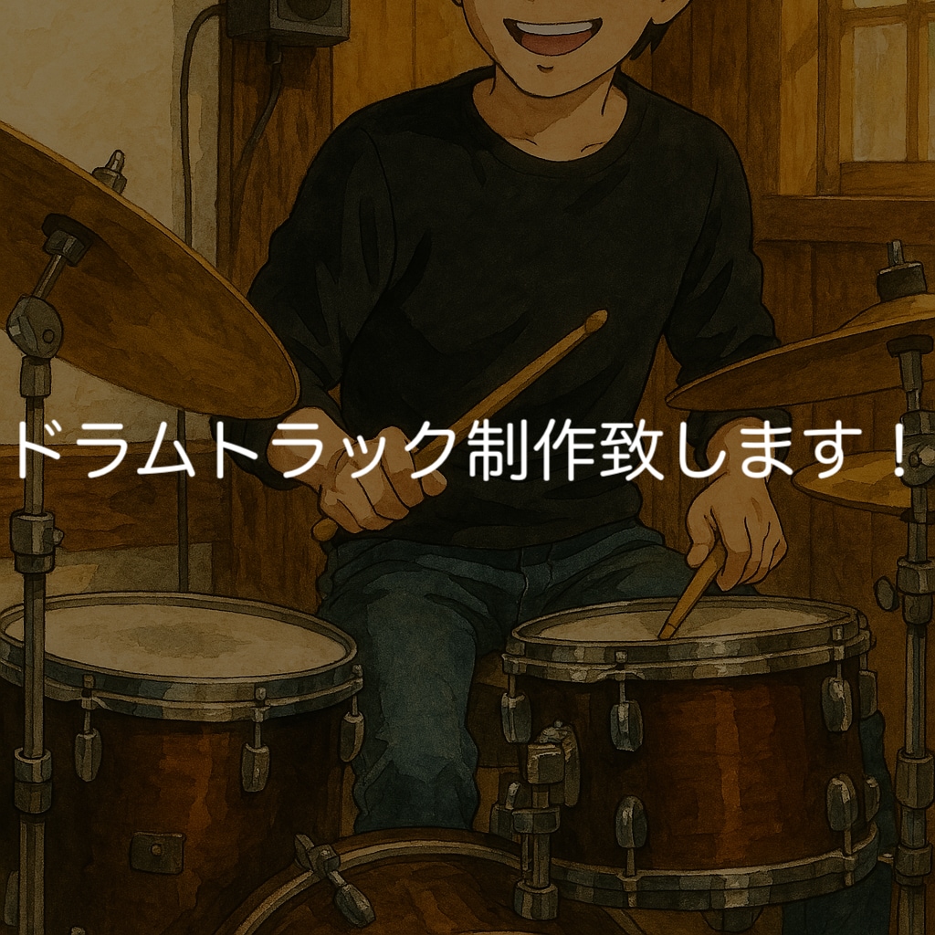 ドラムトラック制作致します 制作者は現役ドラマーです。ドラマー目線のトラックを作ります！ イメージ1