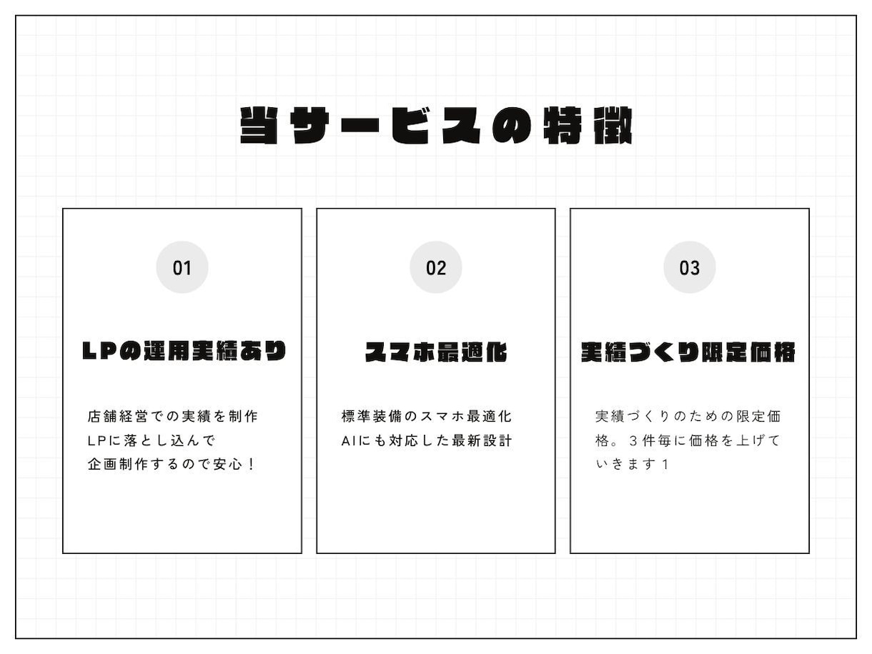 実店舗の集客を成功させた実績を持ってLP制作します 広告・集客・導線設計を自分で回してきた人間が作るLPです。 イメージ2