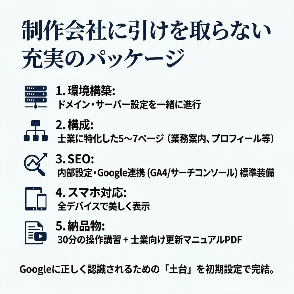 士業専門｜WordPressサイト制作します SEO初期設定込み｜3カ月間のサポート付きで運用定着 イメージ2