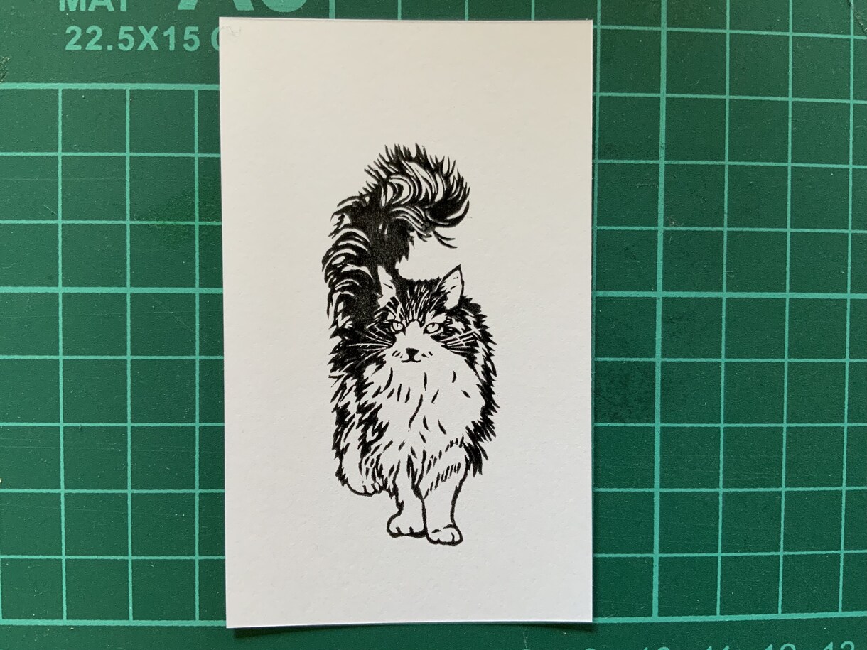 オリジナルの消しゴムはんこを作ります ●はがき1/2サイズに収まるはんこをお作りします！ イメージ7