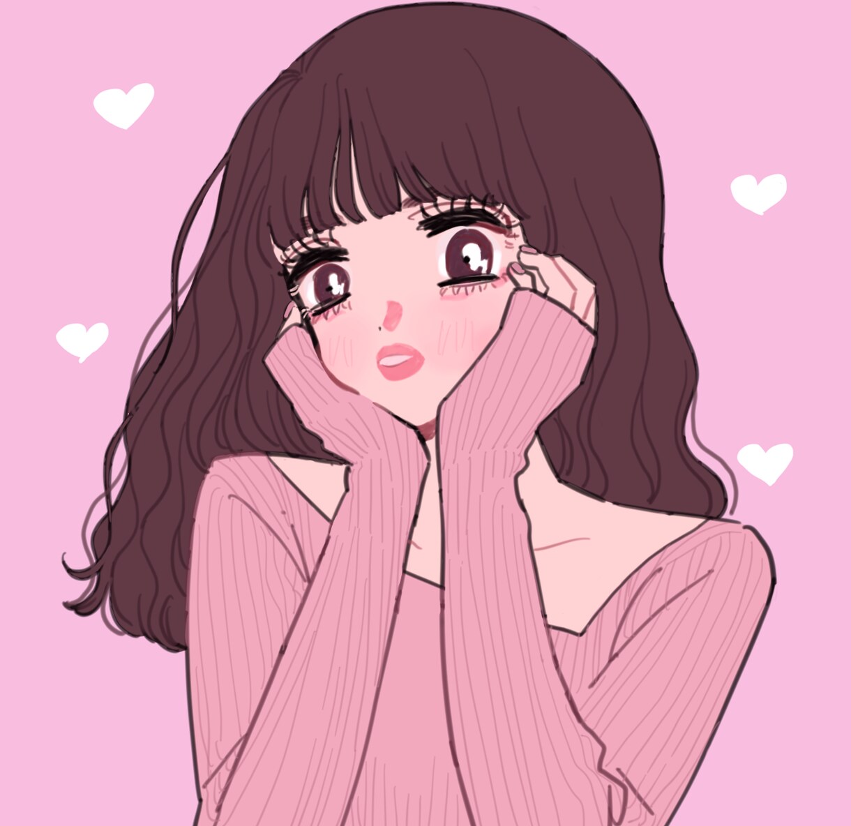 かわいくてお洒落なイラスト描きます アイコンやヘッダー等に使えるイラストです。 イメージ4
