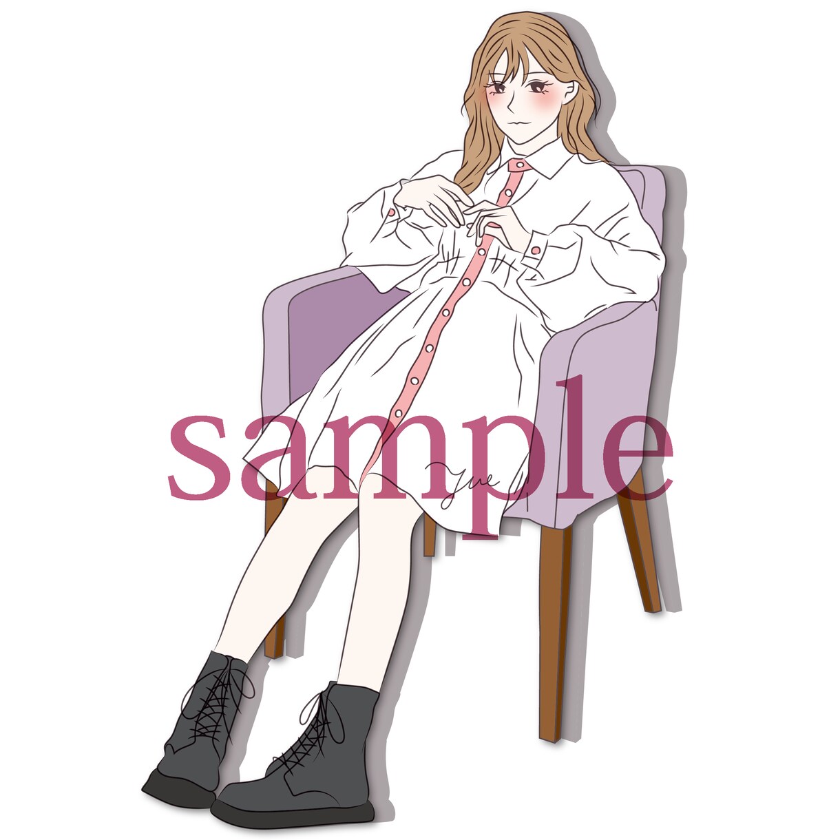 オシャレで可愛い女の子イラストを描きます お洒落なイラストで彩りをプラスしませんか。 イメージ6